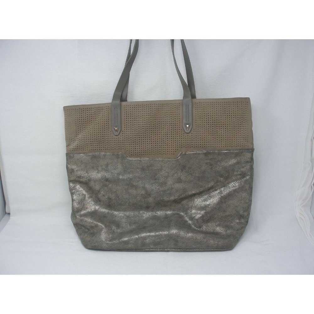 Shimmery Metallic Faux Leather Tote